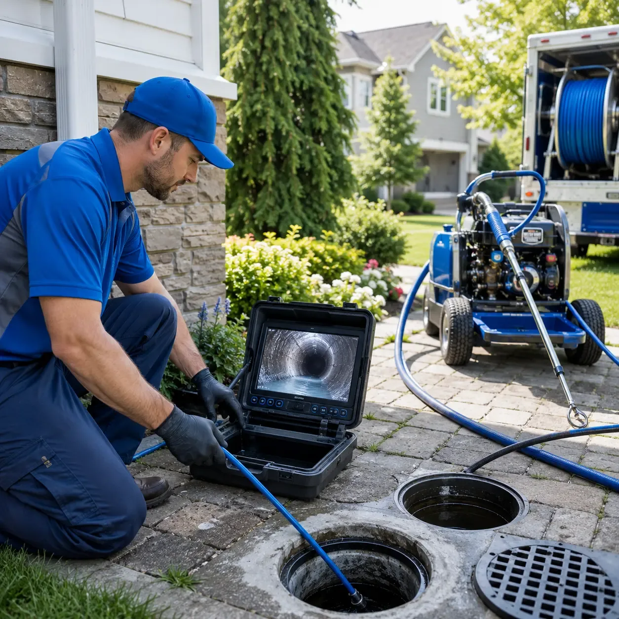 Outdoor drain cleaning professionals serving Rhodes, MI