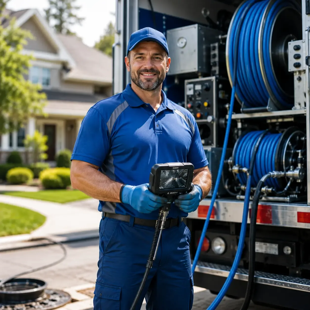 Local outdoor drain cleaning specialists in Rhodes, MI